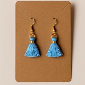 A359-E • Handmade Hypoallergenic Gold Tassel Earrings